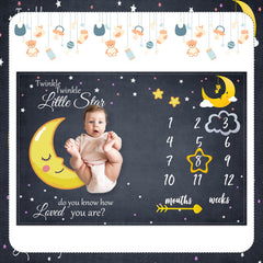 CSFOTO Baby Milestone Blanket play mat use during crawling.