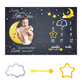 CSFOTO Baby Milestone Blanket starry sky backdrop for timeless photos.