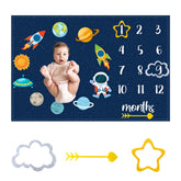 CSFOTO Space Baby Milestone Blanket astronaut backdrop ideal for newborn photos