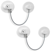 CTEOUNPT fridge lock oval white pack1 demonstrates discreet, reliable privacy on a fridge.