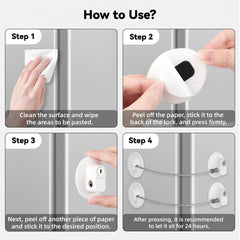 CTEOUNPT fridge lock on refrigerator door demonstrates secure containment without drilling.
