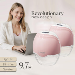 Cub & Co wearable pump LED display clearly shows suction, time, and battery