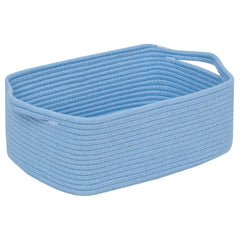 CubesLand cute and durable small cotton rope basket in rectangular shape for organization.