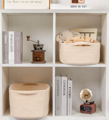 CubesLand beige basket complements decor with a neutral chic finish.