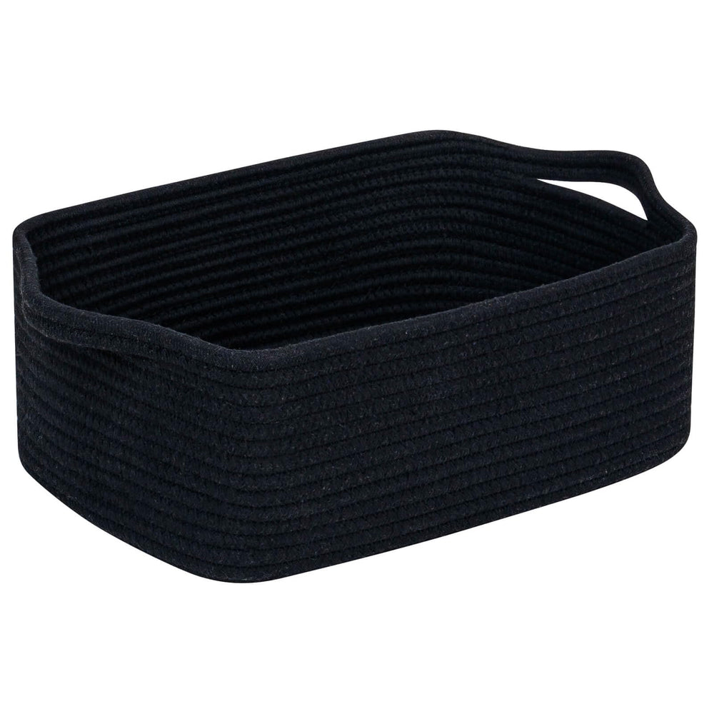 CubesLand cotton rope basket 14x10x5in, ideal nursery toy storage.