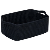 CubesLand cotton rope basket 14x10x5in, ideal nursery toy storage.