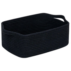 CubesLand cotton rope basket 14x10x5in, ideal nursery toy storage.