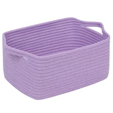 CubesLand cube storage organizer basket purple, front view, ideal for tidy shelves
