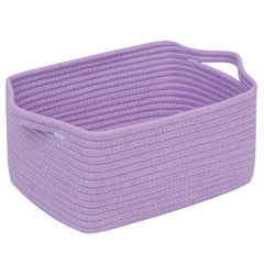CubesLand cube storage organizer basket purple, front view, ideal for tidy shelves
