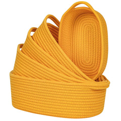 CubesLand small cotton rope basket set for over-toilet storage keeps essentials organized.