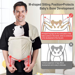 CUBY Water Baby Sling apricot folded compactly for travel