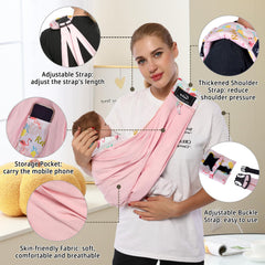 Cuby Wrap adjustable lengths demonstrate size range for comfortable fit across caregivers.