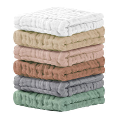 Cuddle Campus baby washcloths 6-pack β absorbent bath cloth for quick moisture pickup