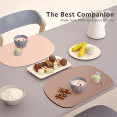 Cuddle Campus non-slip bottom keeps placemats in place on dining tables.