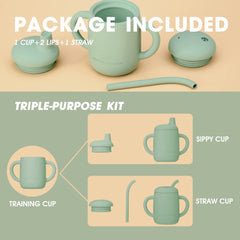 Cuddle Campus leakproof lid keeps meals tidy during toddler drinks.