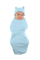 Cuddle Club baby swaddle cotton texture closeup shows soft, breathable fabric.