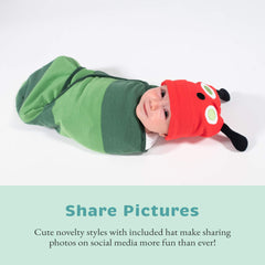 Cuddle Club swaddle novelty hat beanie adds adorable warmth and style.