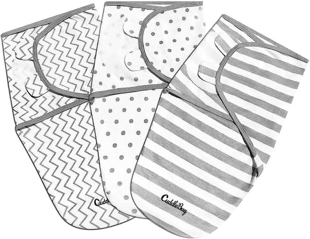 CuddleBug swaddles with Velcro closure stay secure for easy newborn soothing.