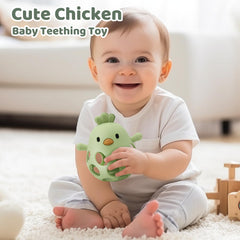 CuddleCubs Creations teether on high chair suction for secure play