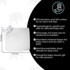 Cuddling Baby Premium Hooded Towel hypoallergenic gentle-skin highlights skin-friendly bamboo-cotton blend