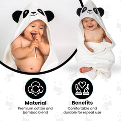 Cuddling Baby Premium Hooded Towel 35x35 size wrap provides generous coverage.