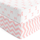 Cuddly Cubs two-pack crib sheets pack-shot highlighting breathable jersey cotton