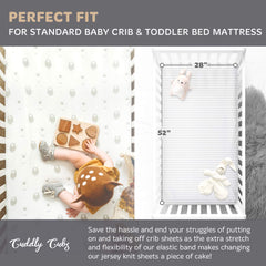 Cuddly Cubs deep-pocket-crib-sheet keeps the mattress securely tucked in through night routines.