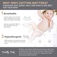 Cuddly Cubs standard-crib-sheet fits 28x52x6 inch mattresses for versatile use.