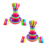 Cuddly Hippo plates in multi-color for kid-friendly meals and color coding