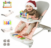 Cuddo Baby bouncer on wheels enables easy room-to-room supervision.