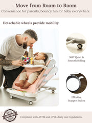 Cuddo Baby feeding tray keeps snacks within reach during meals and playtime.