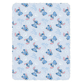 Cudlie Stitch Blanket blue front with Stitch design for cozy nursery snuggles.