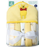 Cudlie Winnie the Pooh hooded towel keeps baby warm after bath