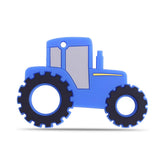 Cuebo baby tractor teether blue easy grip for soothing teething sessions.
