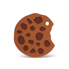 Cuebo Cookie teether close-up showing soft silicone surface for gentle teething and calming gums.