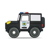 Cuebo police car teether helps soothe teething discomfort for babies.