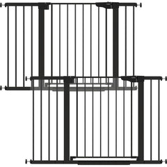 Cumbor 2-pack baby gate on stairs installation demonstrates easy, tool-free setup for stairs and doorways.