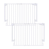 Cumbor 2-pack baby gate on stairs, top view highlights safe stair access.