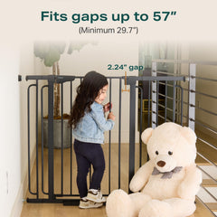 Cumbor 29-57 inch wide dog gate fits doorways guiding pets safely