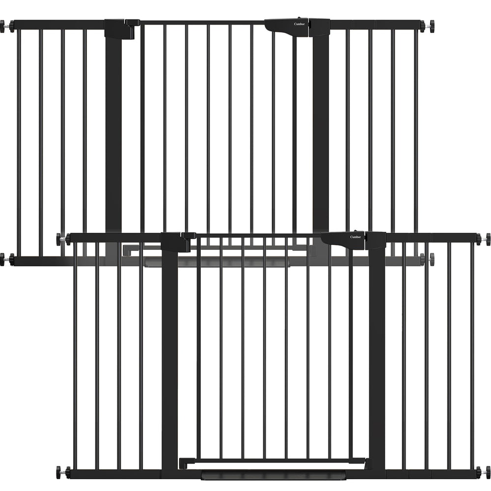Cumbor 2-Pack baby gate front view for stairs and doorways safety