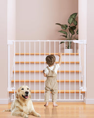 Cumbor 34-inch gate drill-mounted for stairs, sturdy stud-secured safety