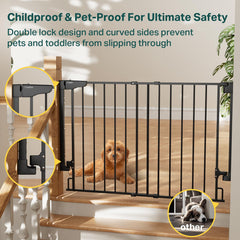 Cumbor baby gate 28-inch height contains toddlers and pets