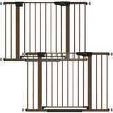 Cumbor two-pack baby gate on stairs blocks toddlers safely