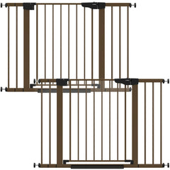 Cumbor two-pack baby gate on stairs blocks toddlers safely