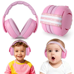 Cumunebula baby ear muffs front view offering cozy noise protection for infants.