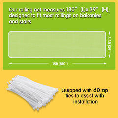 Cupount Banister Guard durable material resists wear and weather for outdoor use.