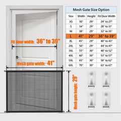 Cupount dog gate mesh closeup highlights durable tensile fiber and mesh.