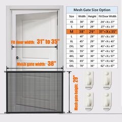 Cupount dog screen mesh gate closeup reveals durable mesh fabric.