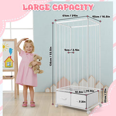 Curleis animal zoo storage with open drawers provides easy access to small plush toys