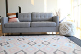 Cushmat stylish reversible foam play mat Sage Grey Star, top view showing versatile room decor